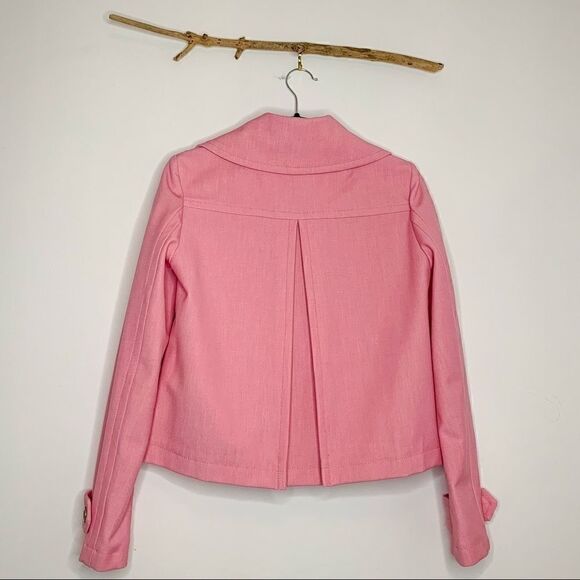 Ann Taylor Short Trench Coat Carnation Pink - Picture 5 of 6